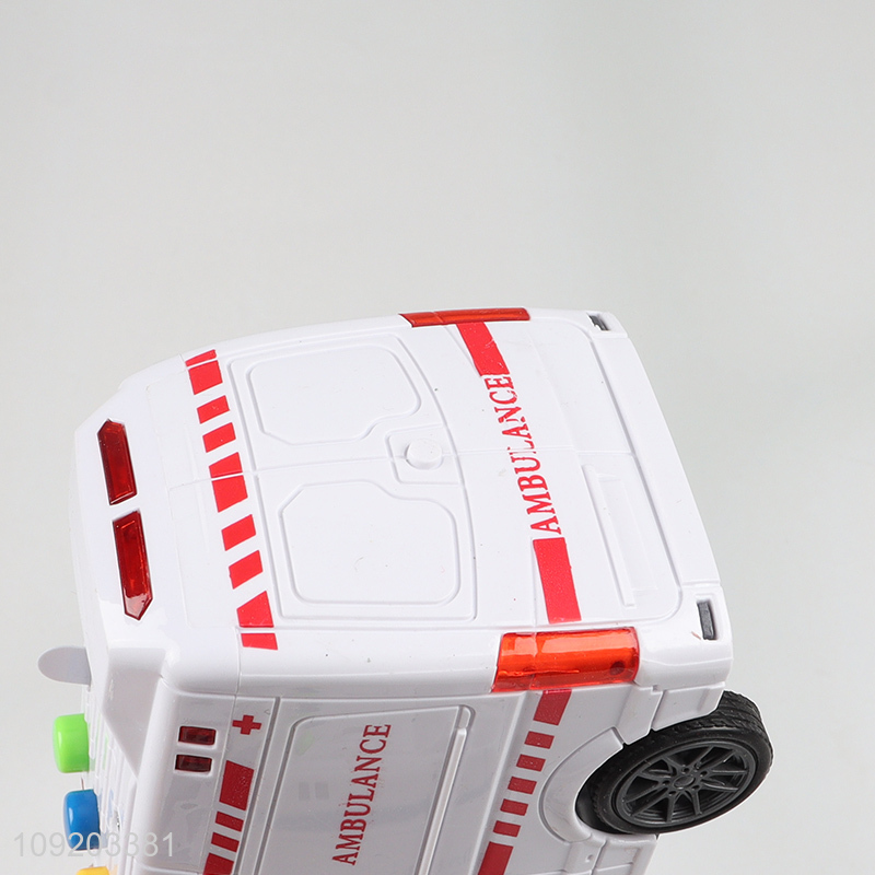 Low price 10pcs music lights inertial rescue vehicle for children