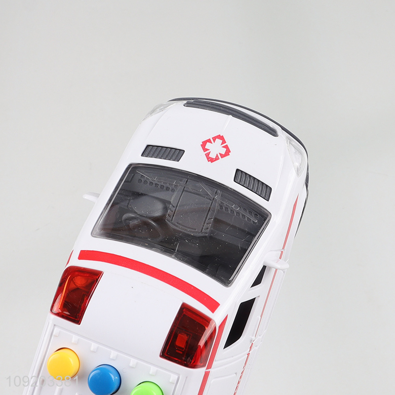 Low price 10pcs music lights inertial rescue vehicle for children