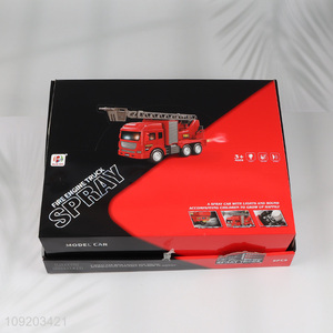 China products 8pcs children fire engine truck spray truck toys with lights&music