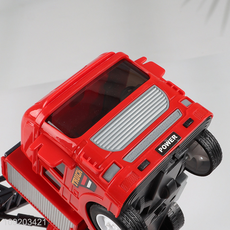 China products 8pcs children fire engine truck spray truck toys with lights&music