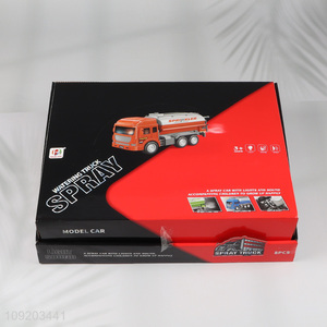 Hot products 8pcs inertia watering truck spray truck toys for children