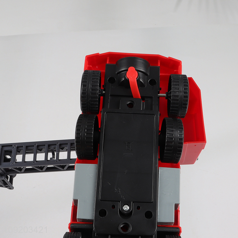 China products 8pcs children fire engine truck spray truck toys with lights&music