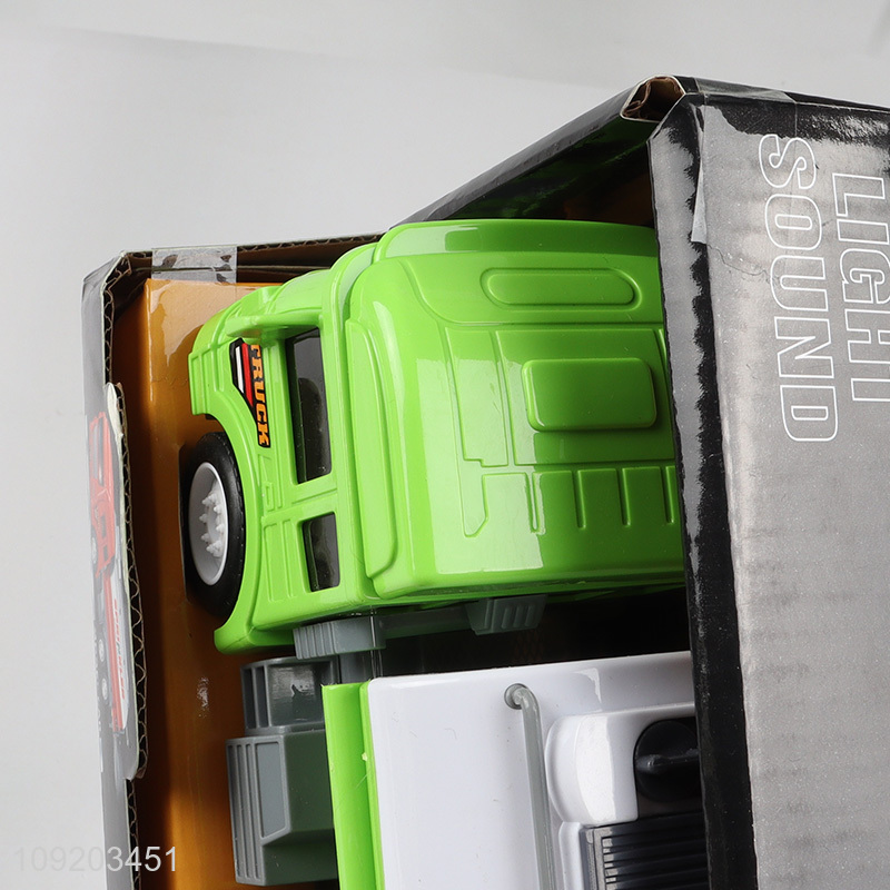 Best selling children inertia watering truck spray truck toys with lights&music