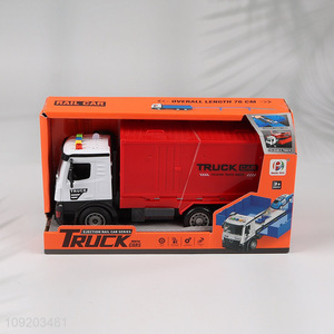 Good selling children inertia ejection rail car toys with lights&music