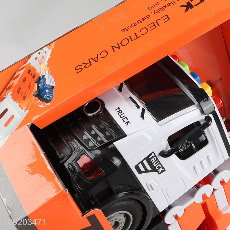 Hot products music lights children inertia ejection rail car toys for sale