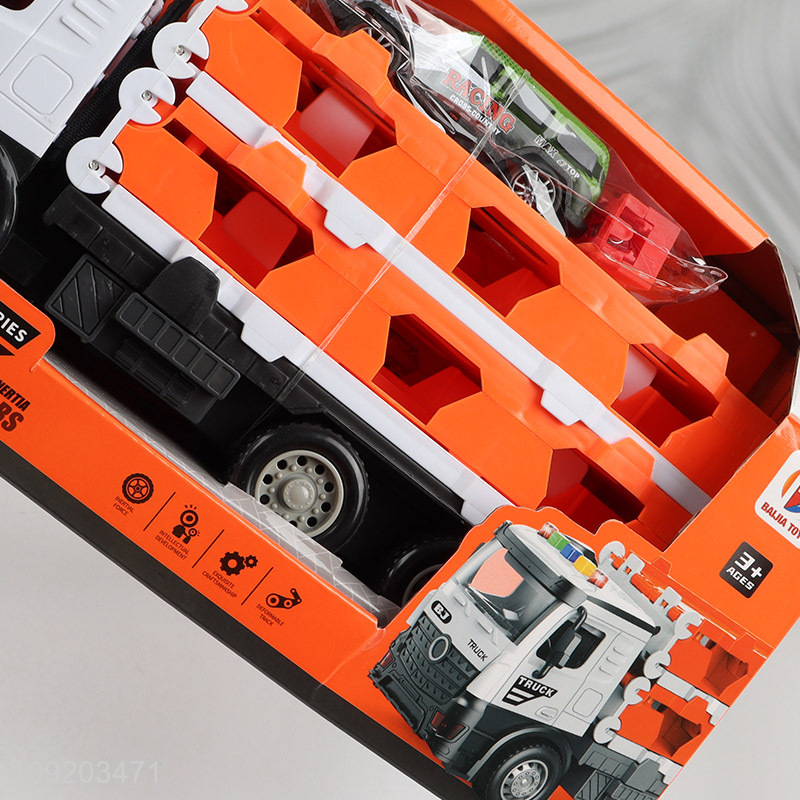 Hot products music lights children inertia ejection rail car toys for sale