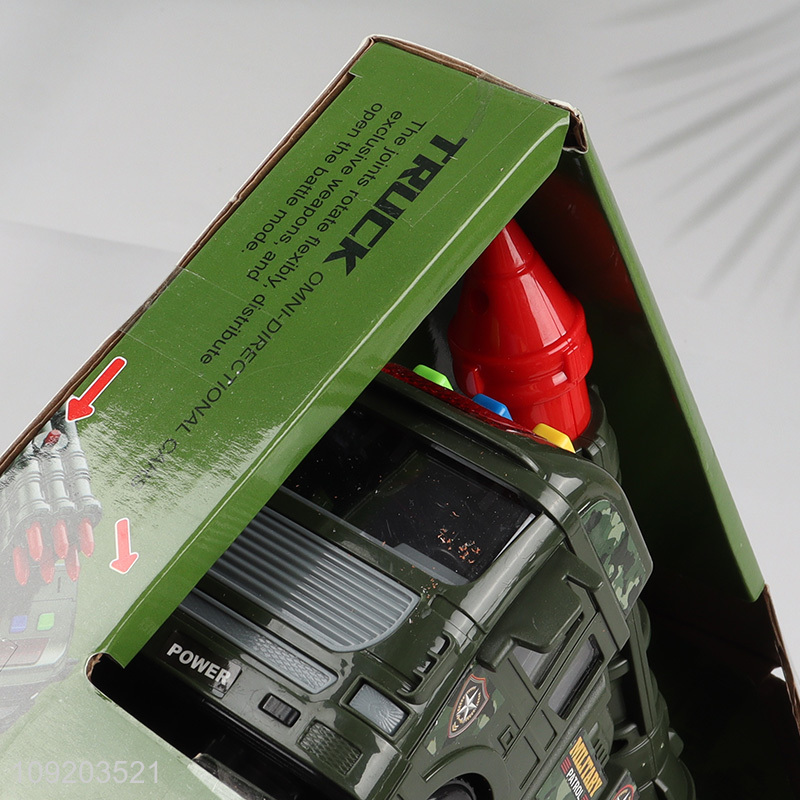 New products funny children music lights military truck toys for sale