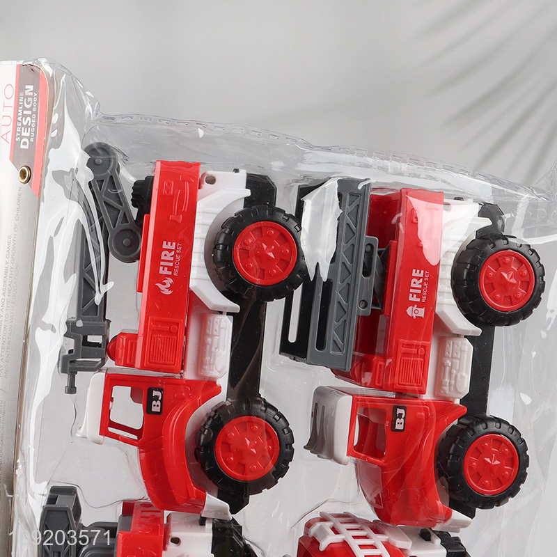 Yiwu market 4pcs children car model toys fire engine truck toys