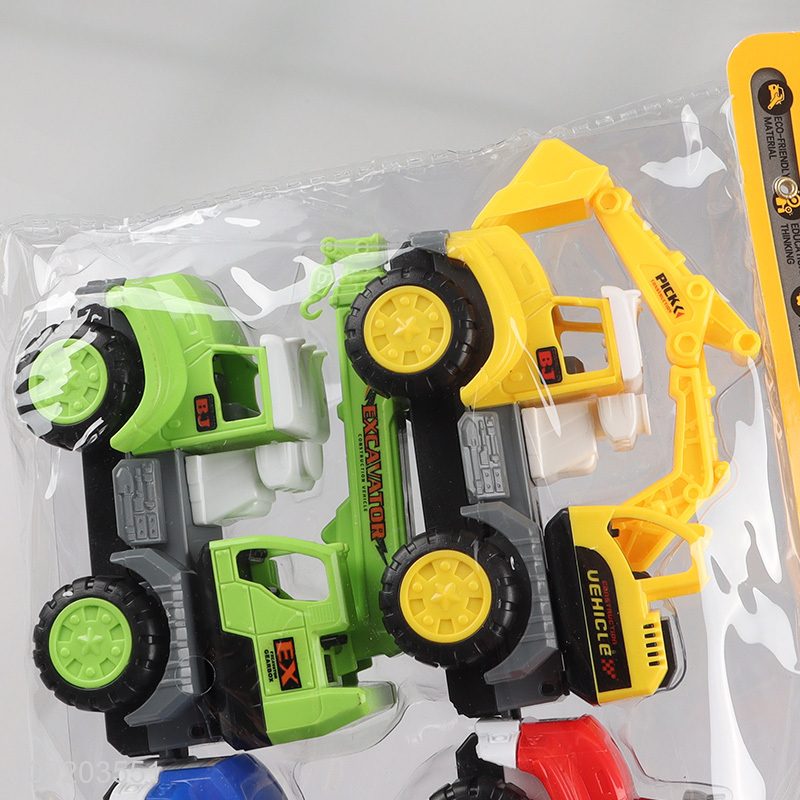 Best quality 4pcs children toys inertial engineering vehicle toys