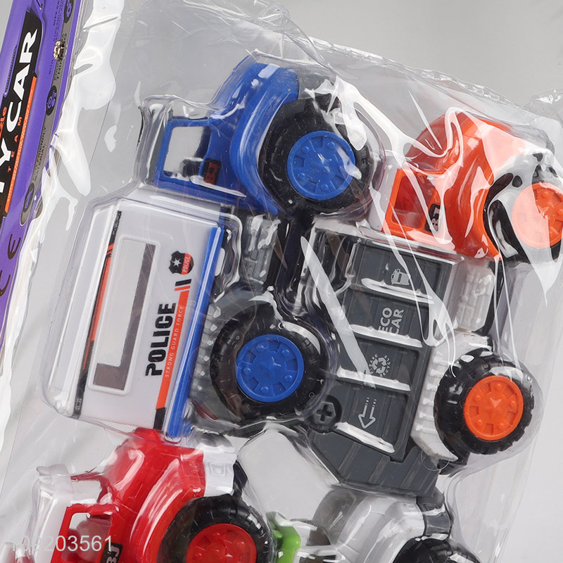 Top quality 4pcs children car model toys city truck toys for sale