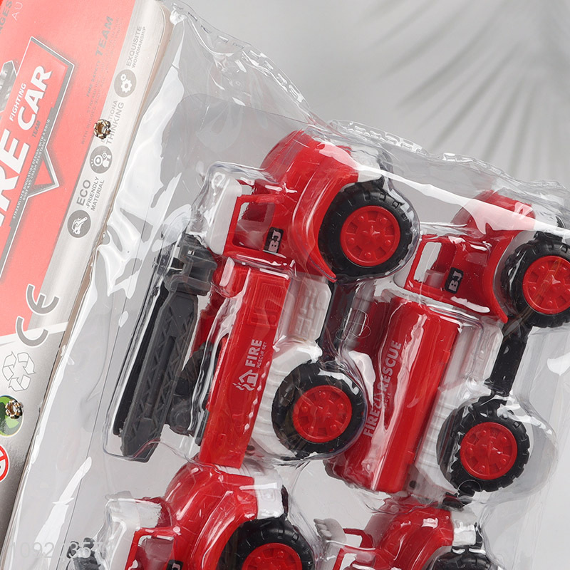Yiwu market 4pcs children car model toys fire engine truck toys