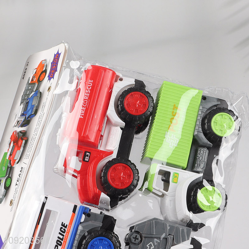 Top quality 4pcs children car model toys city truck toys for sale