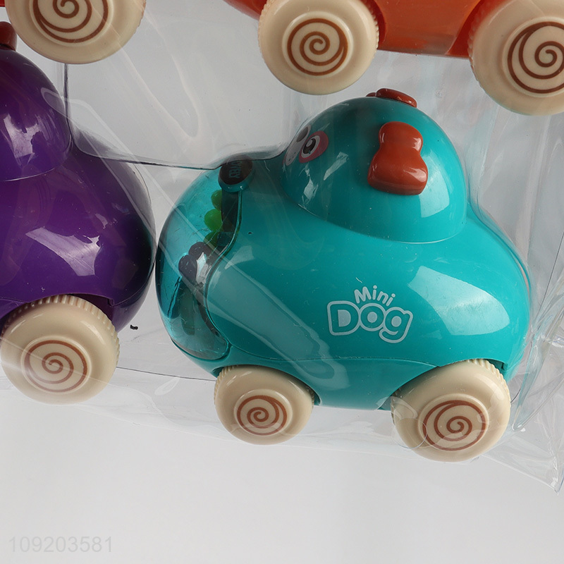 Best selling 4pcs cartoon children inertial car toys wholesale