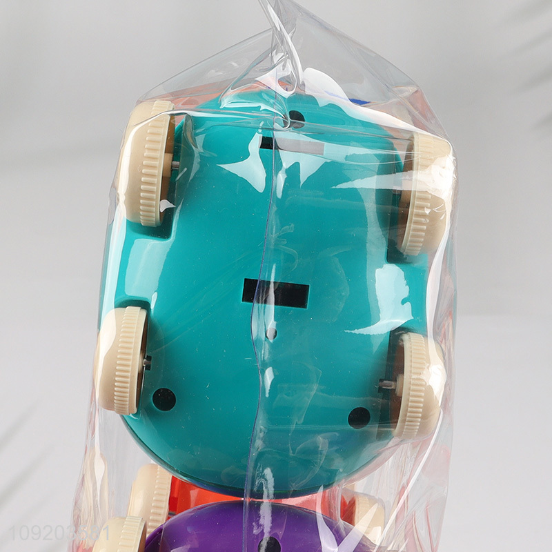 Best selling 4pcs cartoon children inertial car toys wholesale