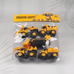 Factory price 5pcs children truck model toys inertial engineering truck toys