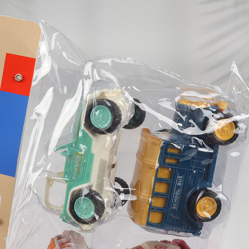 New arrival 4pcs cartoon car model toys children inertial car toys