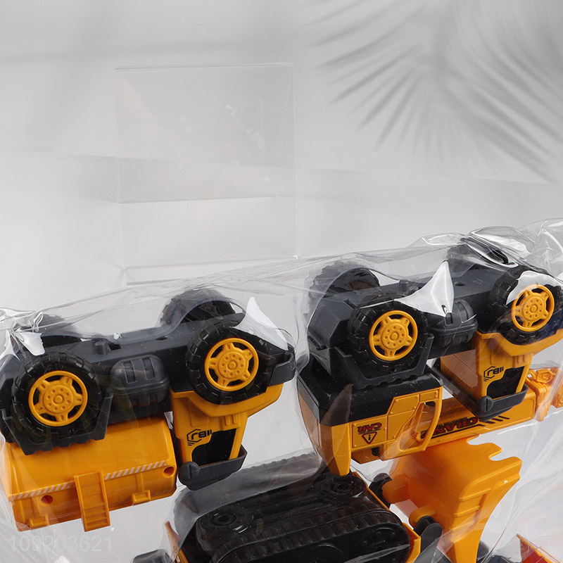 Factory price 5pcs children truck model toys inertial engineering truck toys