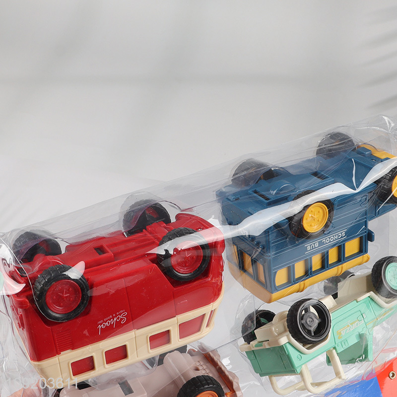 New arrival 4pcs cartoon car model toys children inertial car toys