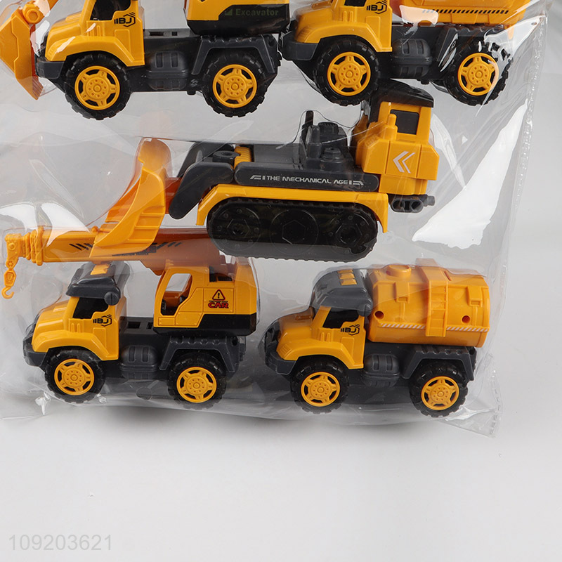 Factory price 5pcs children truck model toys inertial engineering truck toys