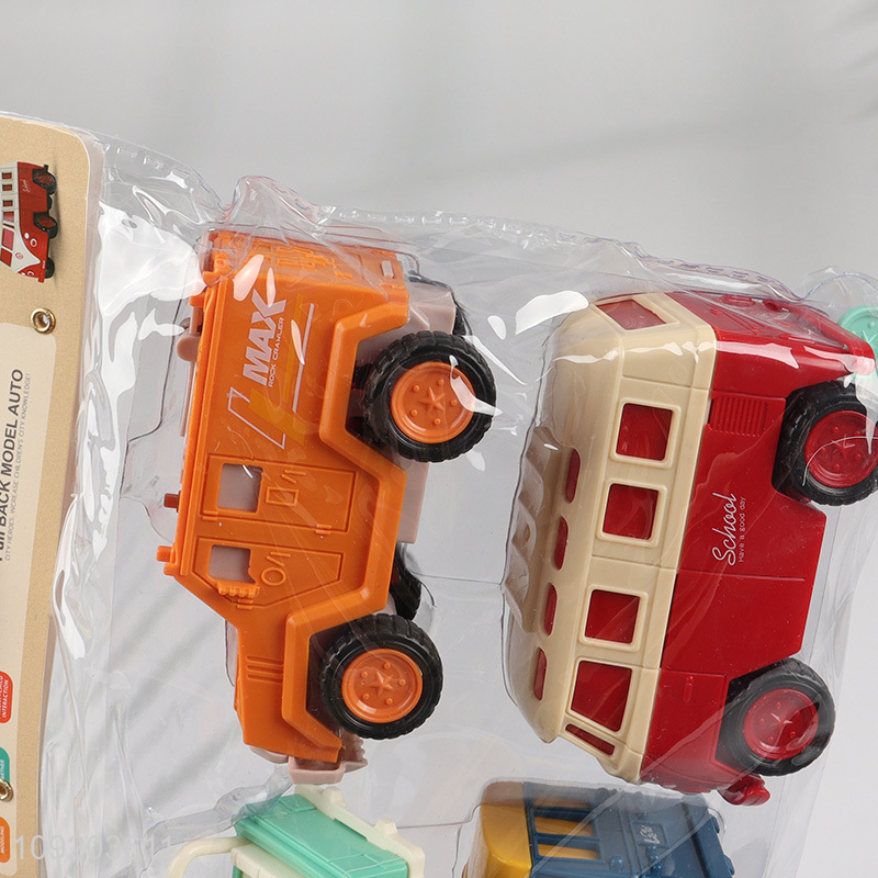 New arrival 4pcs cartoon car model toys children inertial car toys