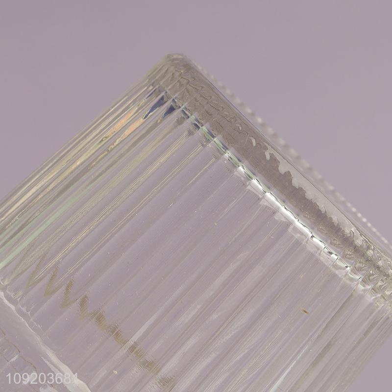 Good Quality 350Ml Clear Glass Ice Coffee Cup with Lid & Straw