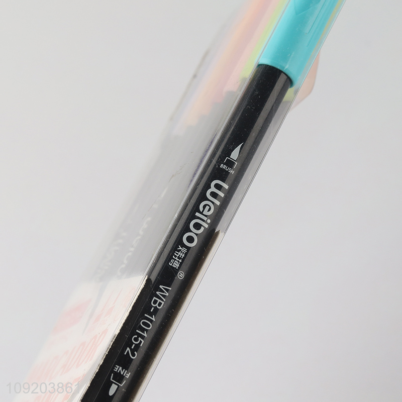 Factory Price 8 Colors Non-Toxic Dual Tip Highlighter Pens for School Students