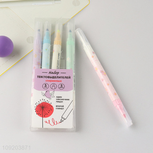 Hot Selling 5 Colors Highlighters Chisel Tip Highlighter Markers School Supplies