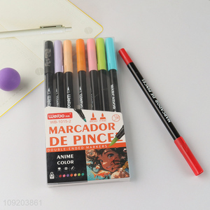 Factory Price 8 Colors Non-Toxic Dual Tip Highlighter Pens for School Students