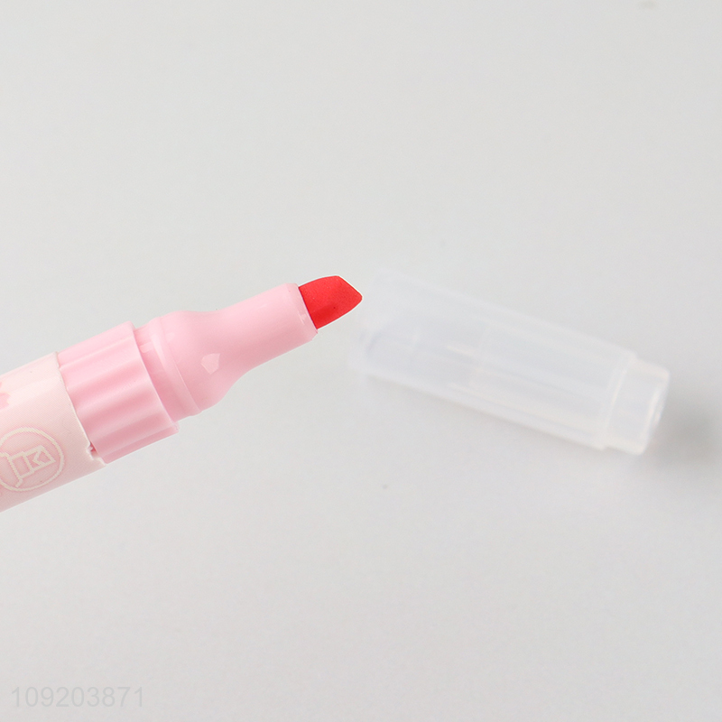 Hot Selling 5 Colors Highlighters Chisel Tip Highlighter Markers School Supplies