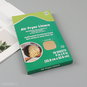 Top selling 50sheets kitchen paper air fryer liner parchment paper