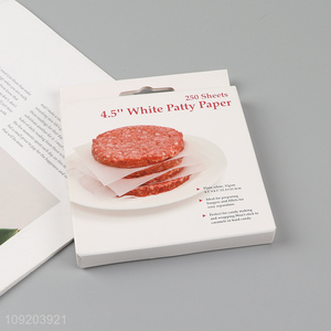 Hot selling 250sheets food grade kitchen paper white patty paper