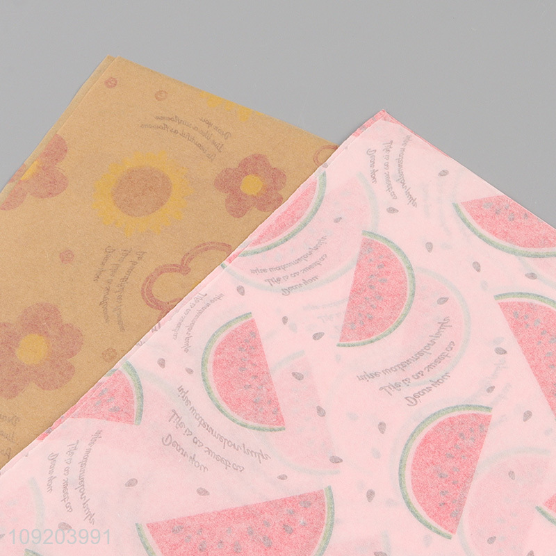 Best selling 20sheets multicolor kitchen paper baking paper wholesale