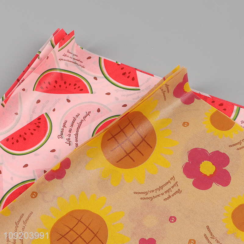 Best selling 20sheets multicolor kitchen paper baking paper wholesale