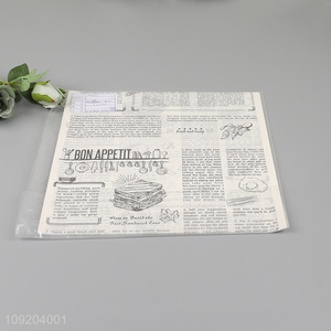 Low price 20sheets heat-resistant kitchen paper baking paper