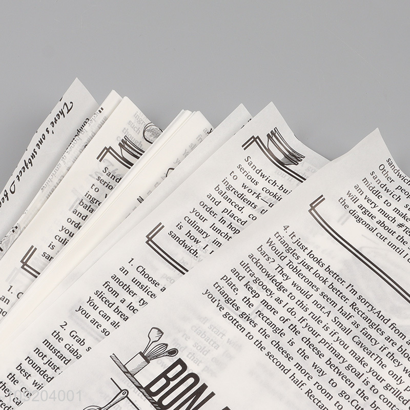 Low price 20sheets heat-resistant kitchen paper baking paper