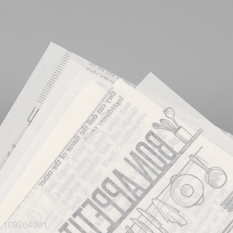 Low price 20sheets heat-resistant kitchen paper baking paper