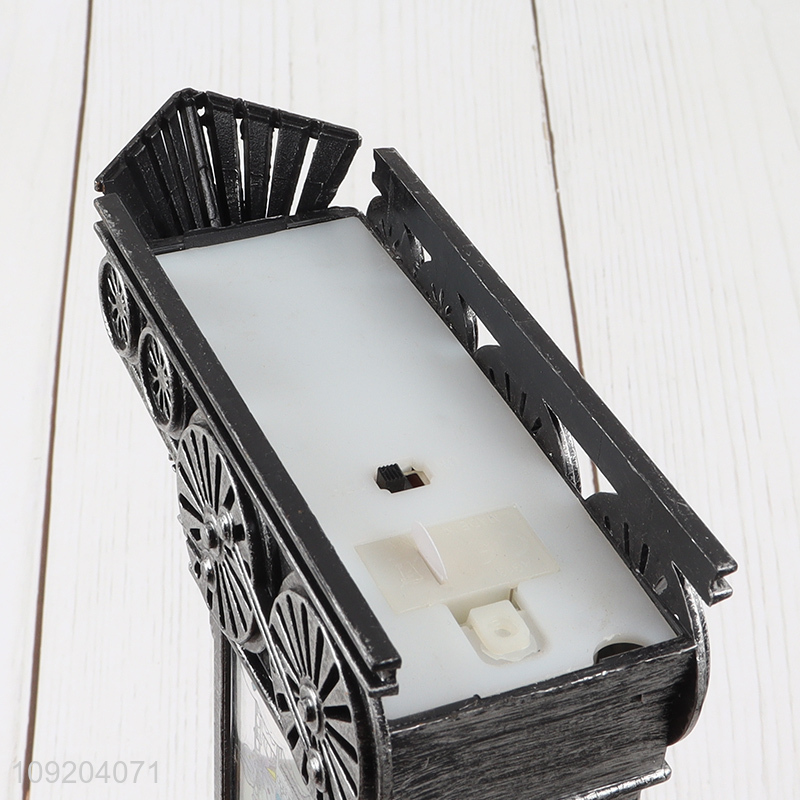 Top products train shape retro style led flame lights decorative lights