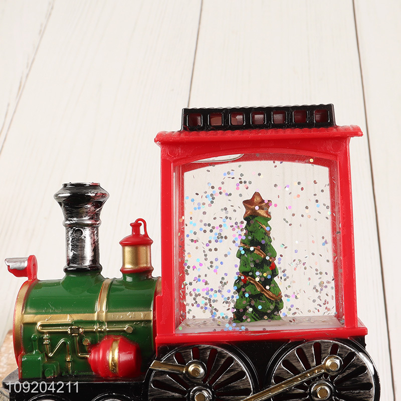 China wholesale train shape Christmas glow waterflood decoration night light