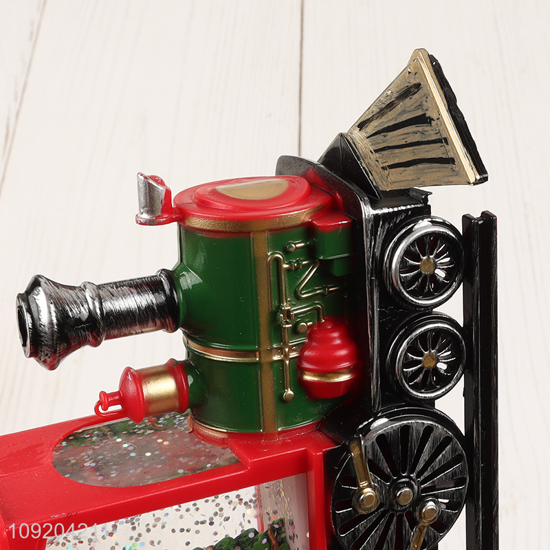 China wholesale train shape Christmas glow waterflood decoration night light