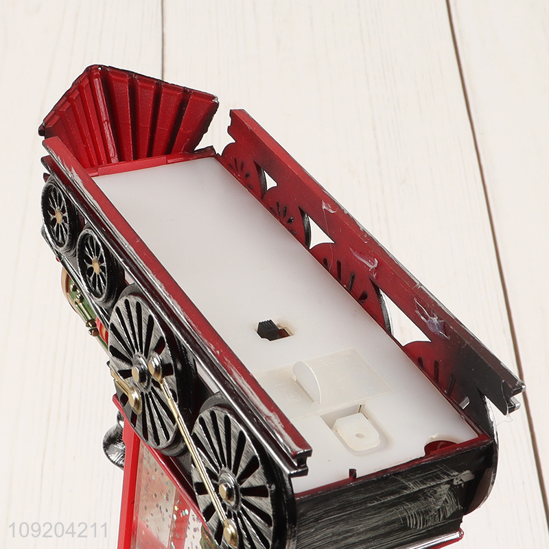 China wholesale train shape Christmas glow waterflood decoration night light