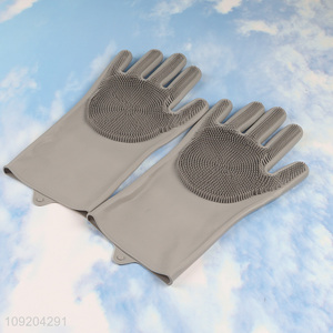 Hot selling household gloves silicone kitchen cleaning gloves