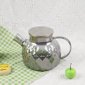 Top selling heat-resistant glass tea kettle tea pot for household