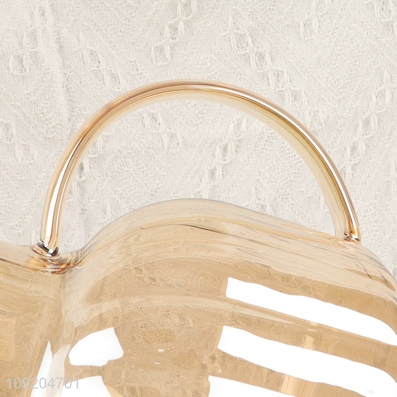 Factory price household glass tea kettle tea pot with handle