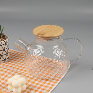 Most popular clear glass home kitchen tea kettle tea pot