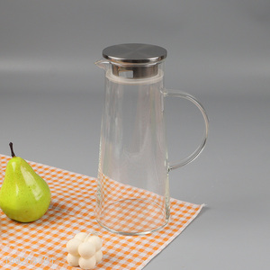 Factory supply clear glass kitchen water jug water pot for household
