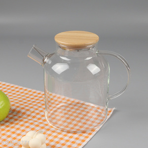 Top quality clear glass heat-resistant kitchen tea pot tea kettle