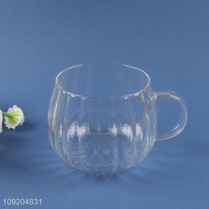 China factory unbreakable glass water cup drinking cup coffee cup with handle