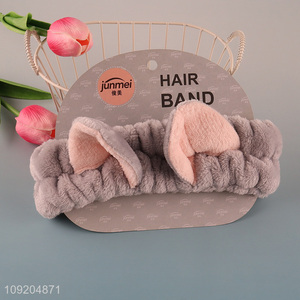 Online Wholesale Plush Makeup Cosmetic Headband for Face Washing & Spa