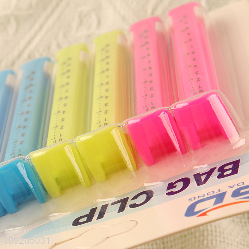 Factory Price 6PCS Plastic Sealing Clips for Food And Snack Chip Bag