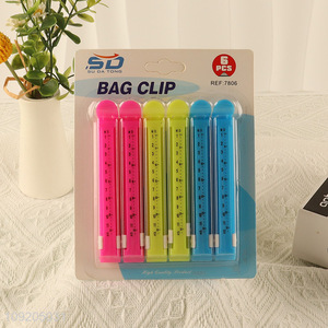 Factory Price 6PCS Plastic Sealing Clips for Food And Snack Chip Bag